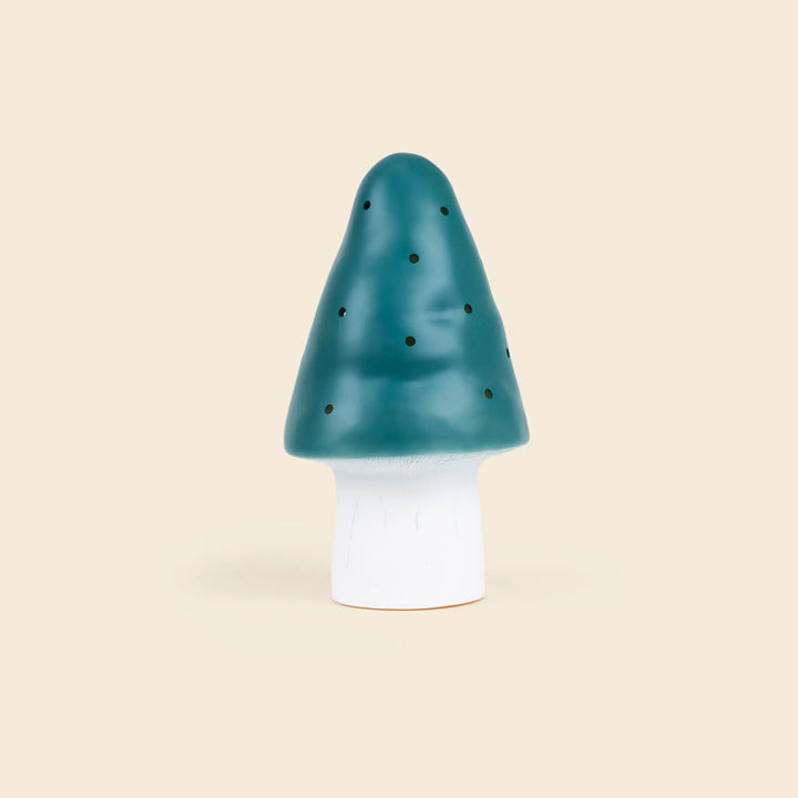 LAMP SMALL MUSHROOM NATURAL TEAL