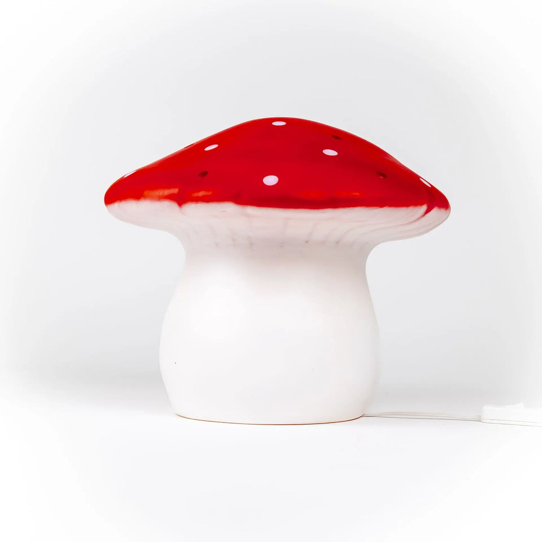 LAMP LARGE MUSHROOM RED
