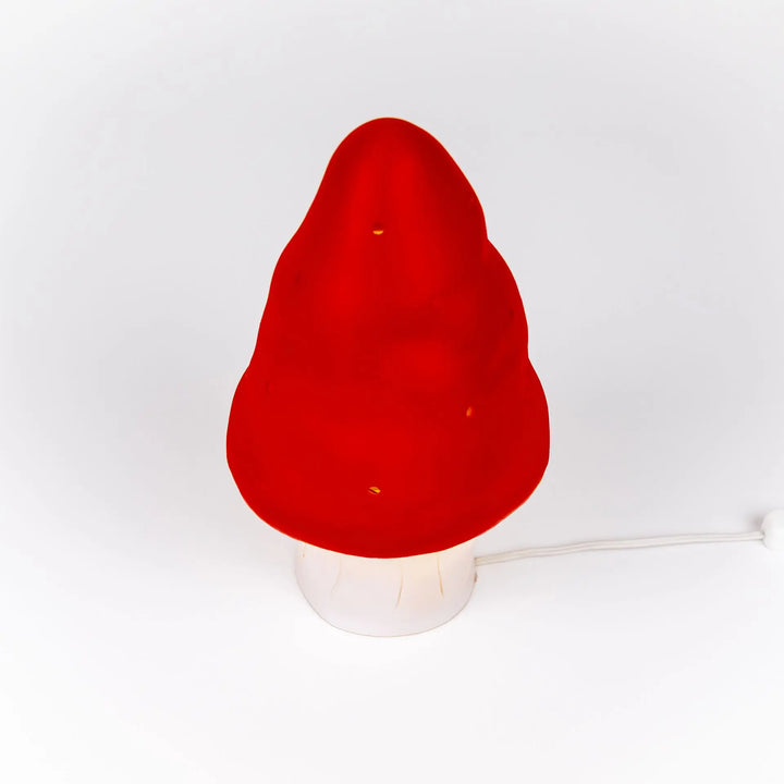 LAMP SMALL MUSHROOM RED