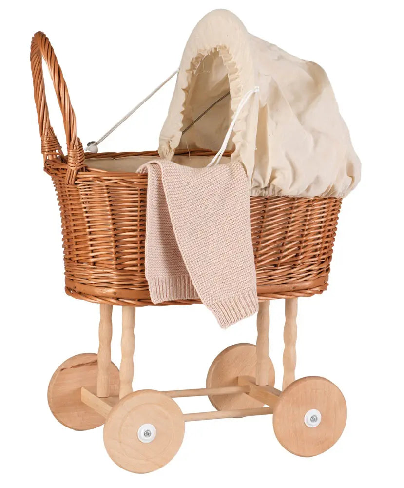 PRAM WICKER EGGSHELL