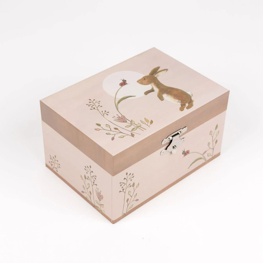 MUSICAL JEWELRY BOX RABBIT & LADYBUG