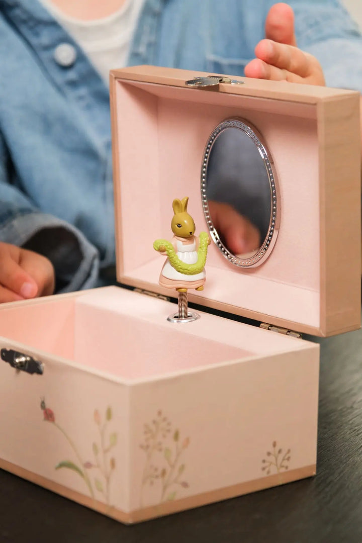 MUSICAL JEWELRY BOX RABBIT & LADYBUG