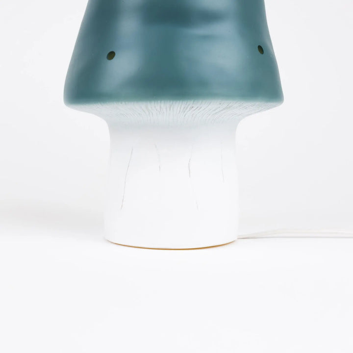 LAMP SMALL MUSHROOM NATURAL TEAL