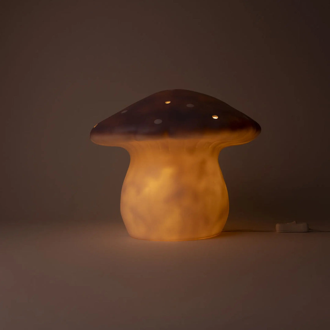 LAMP LARGE MUSHROOM LAVENDER