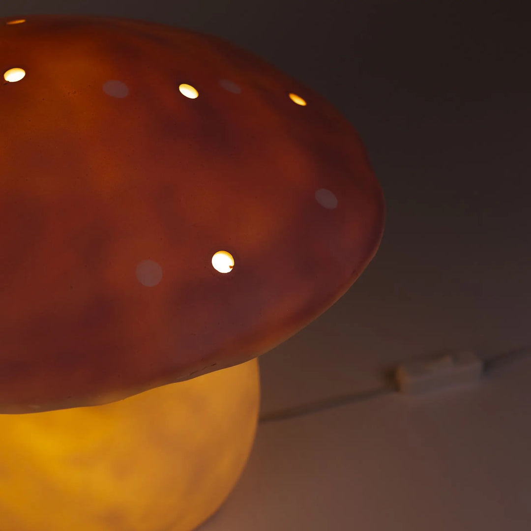LAMP LARGE MUSHROOM VINTAGE PINK