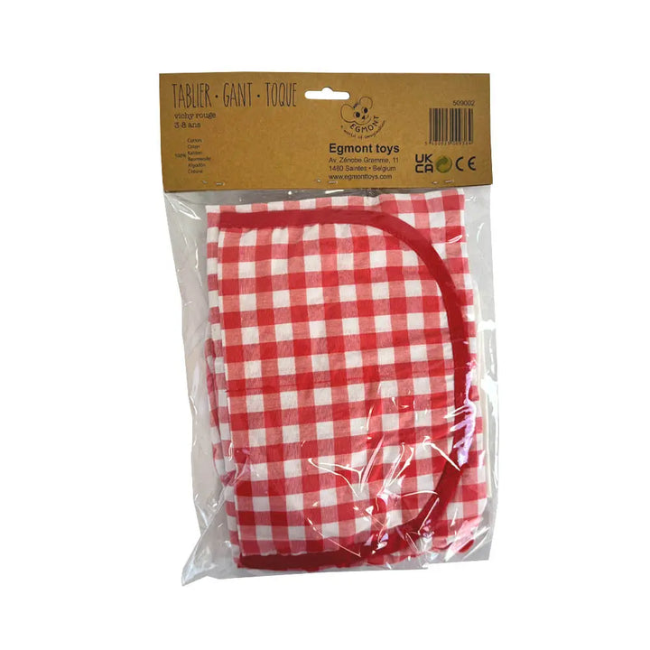 APRON, GLOVE & HAT RED