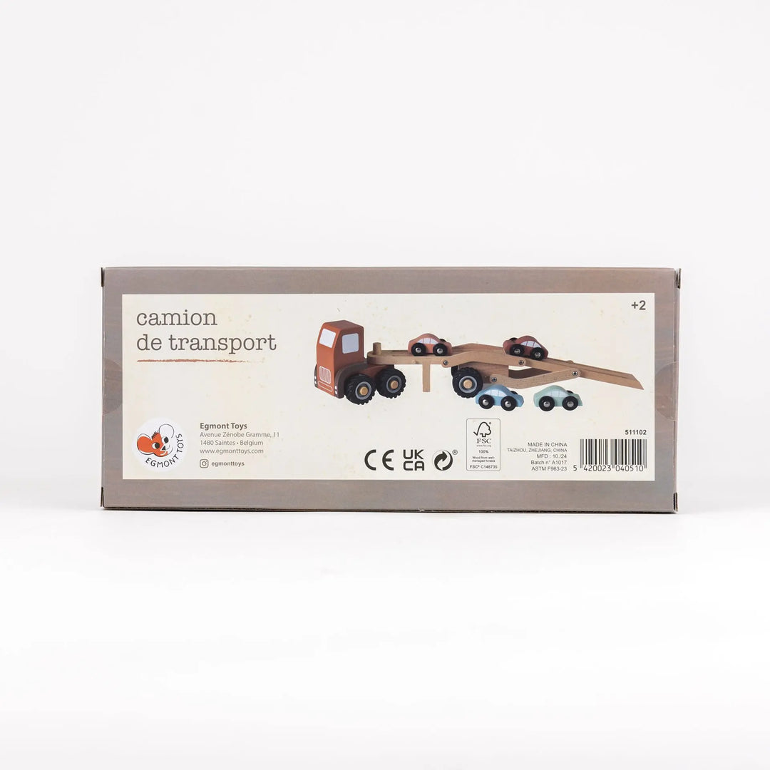 WOODEN CAR TRANSPORT TRUCK