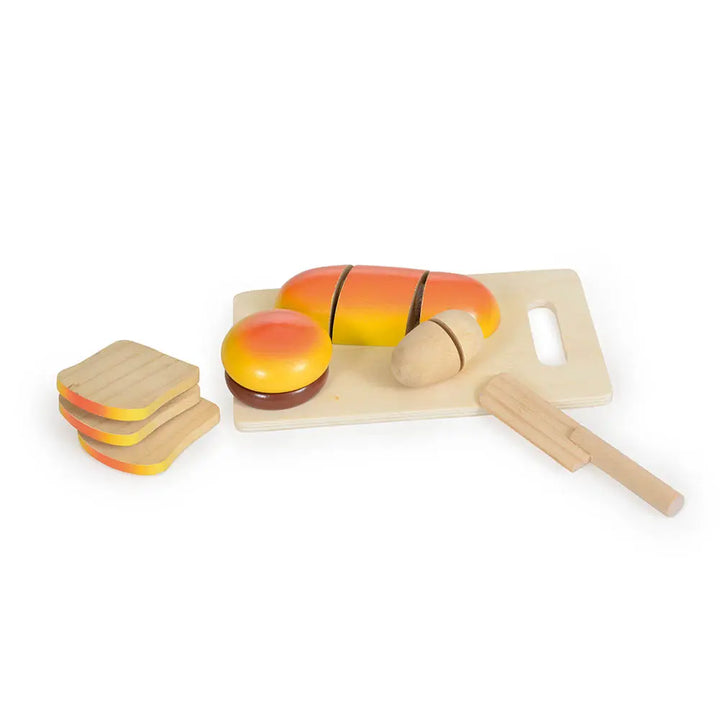 WOODEN BREAD SET