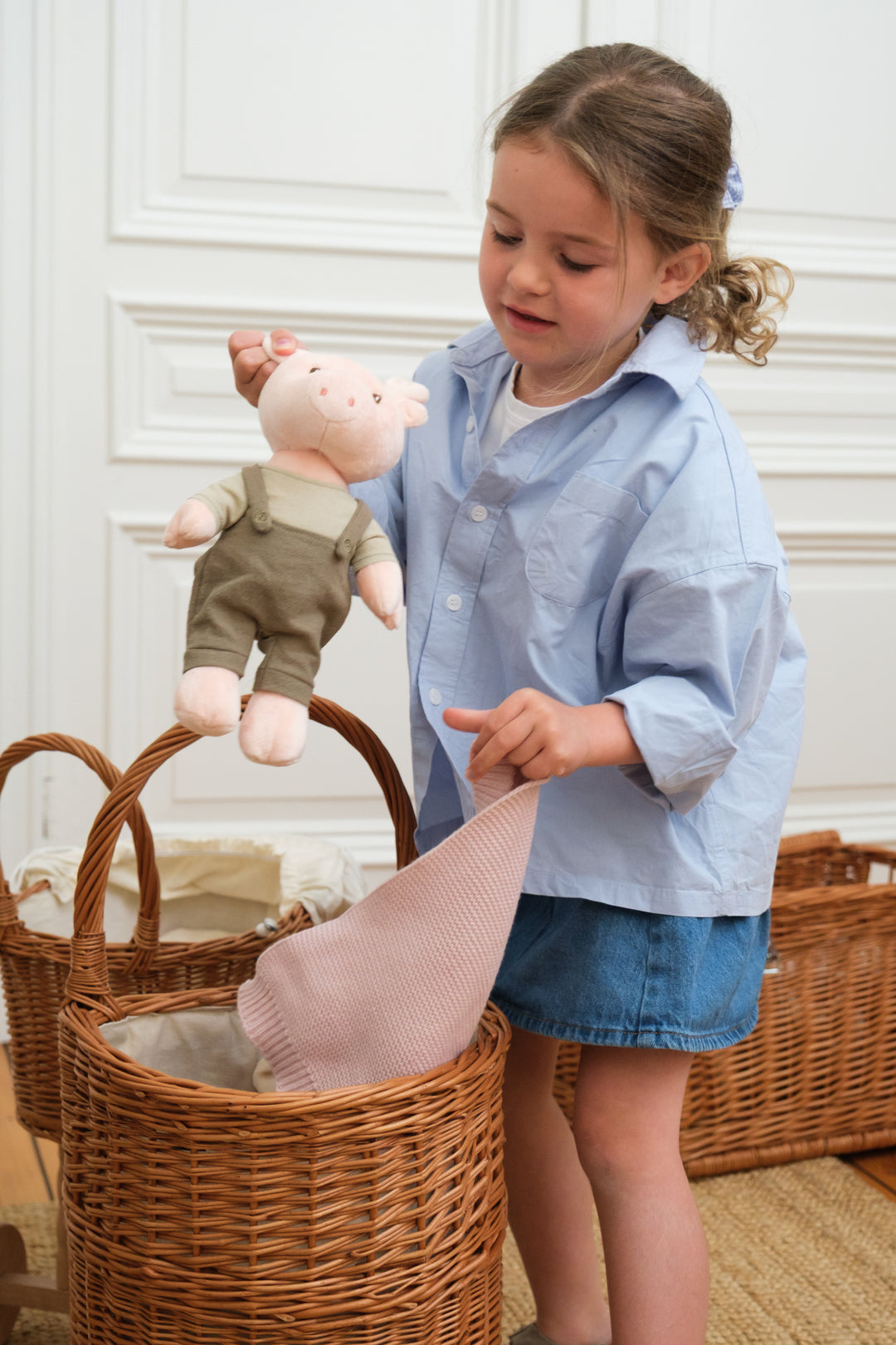 WICKER CADDY WITH NATURAL