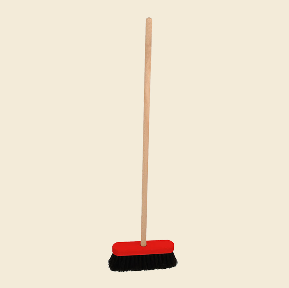 BROOM RED AND BLACK 80 CM