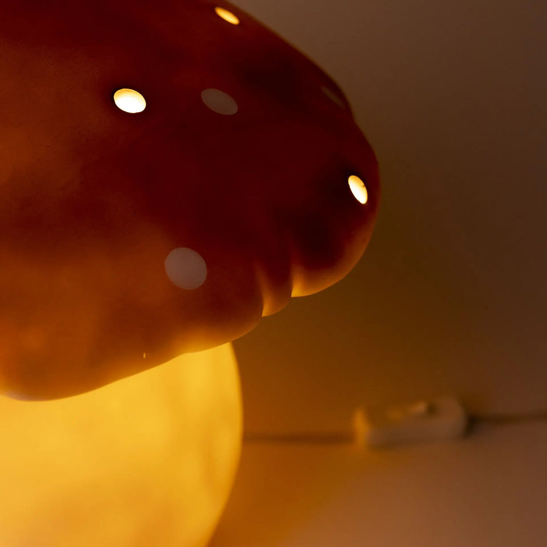 LAMP LARGE MUSHROOM CHOCO