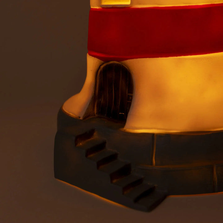 LAMP LIGHTHOUSE RED 35 CM