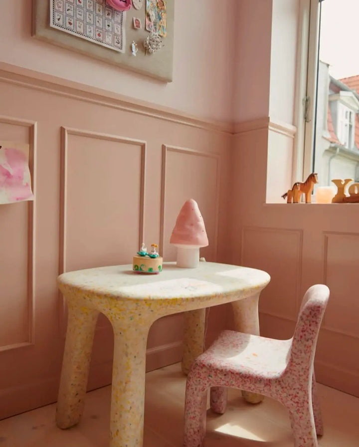 LAMP SMALL MUSHROOM  VINTAGE PINK