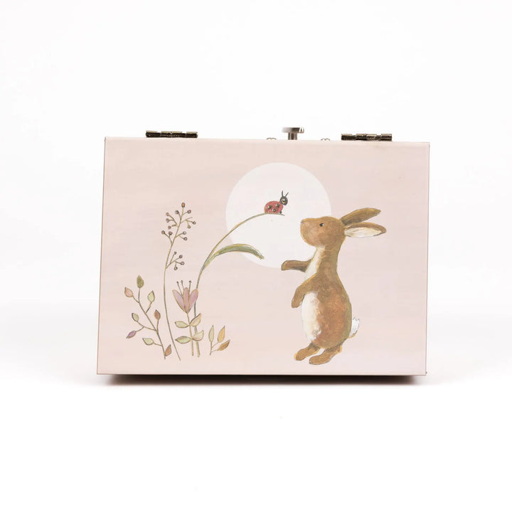 MUSICAL JEWELRY BOX RABBIT & LADYBUG