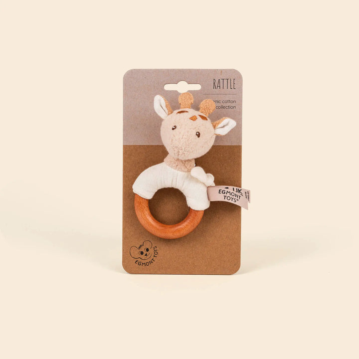 LEONIE GIRAFFE RATTLE WOOD