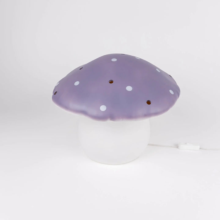 LAMP LARGE MUSHROOM LAVENDER