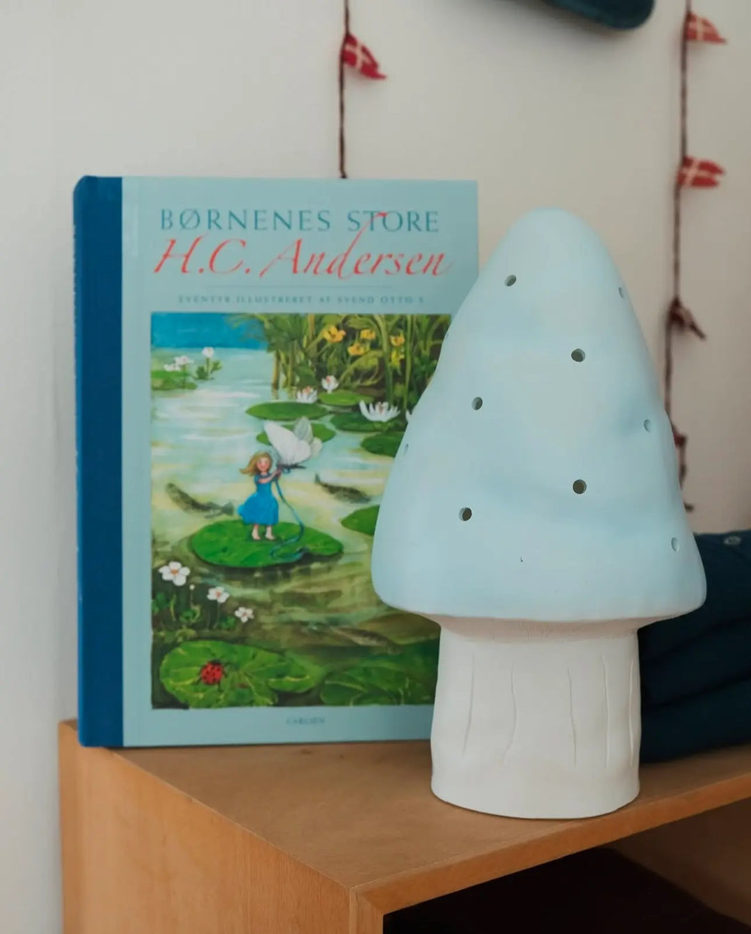 LAMP SMALL MUSHROOM  BLUE
