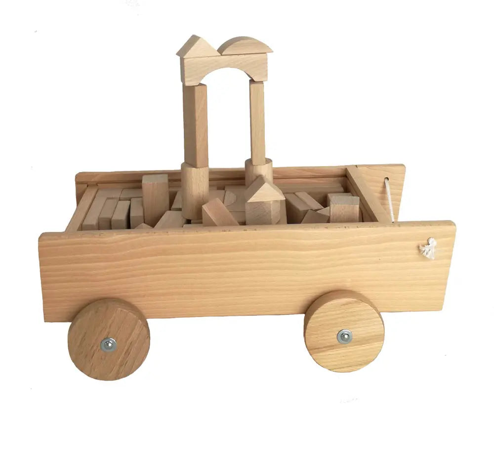 PULL ALONG TRUCK WITH WOOD