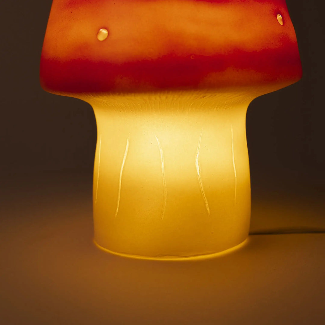 LAMP SMALL MUSHROOM RED BRICK