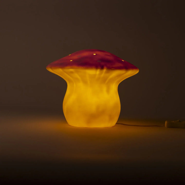 LAMP MUSHROOM MEDIUM VINTAGE PINK