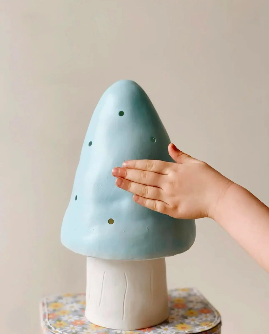 LAMP SMALL MUSHROOM  BLUE