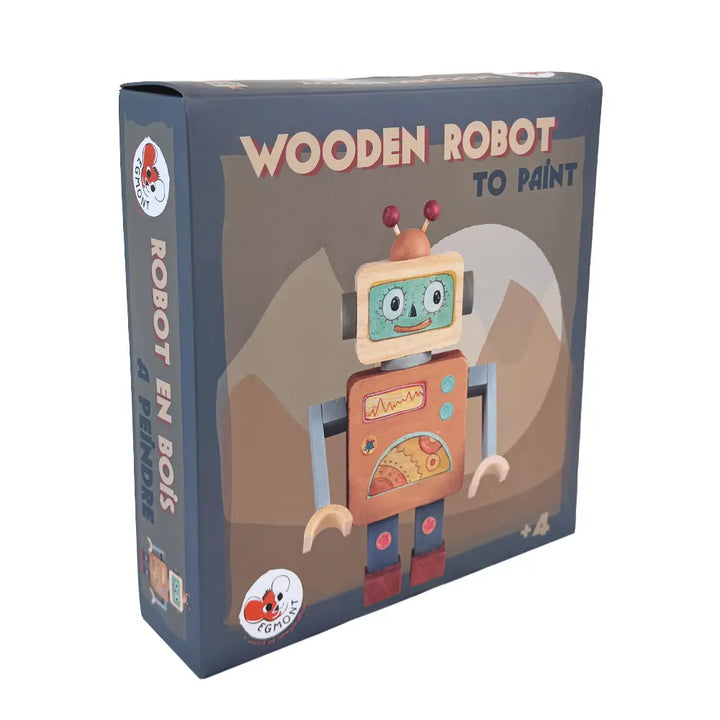 WOODEN ROBOT TO PAINT