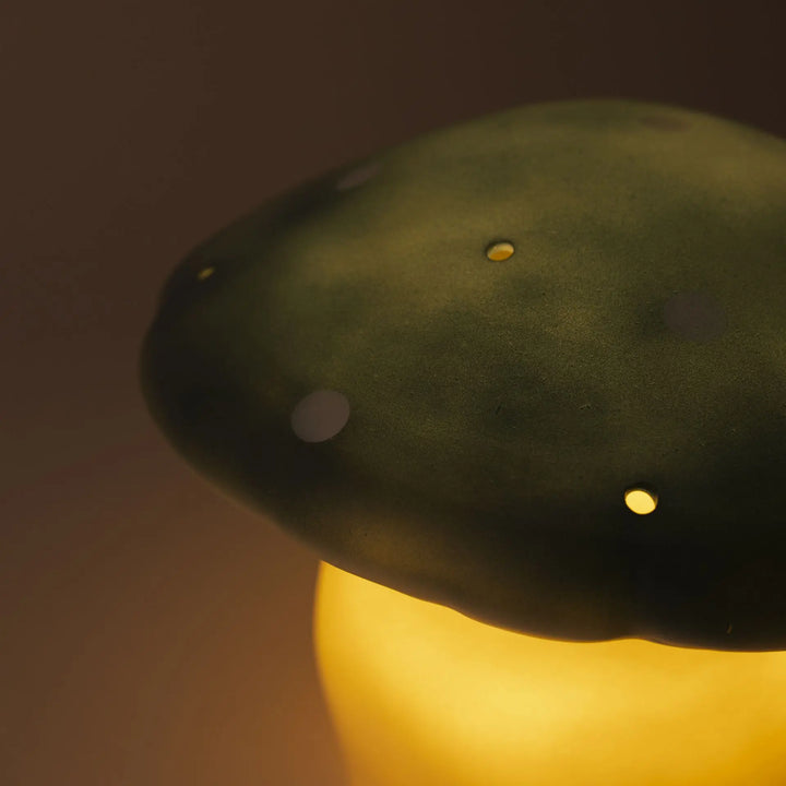 LAMP MUSHROOM MEDIUM NATURAL TEAL