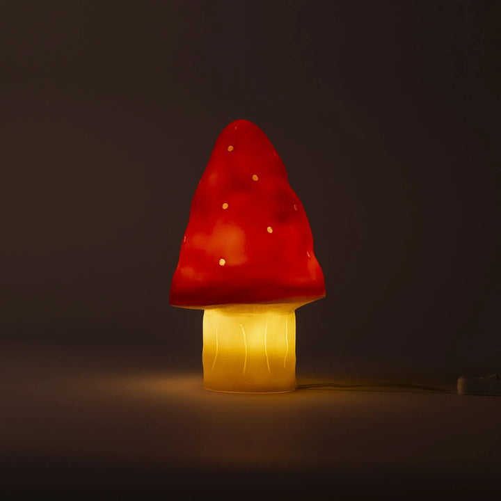 LAMP SMALL MUSHROOM RED