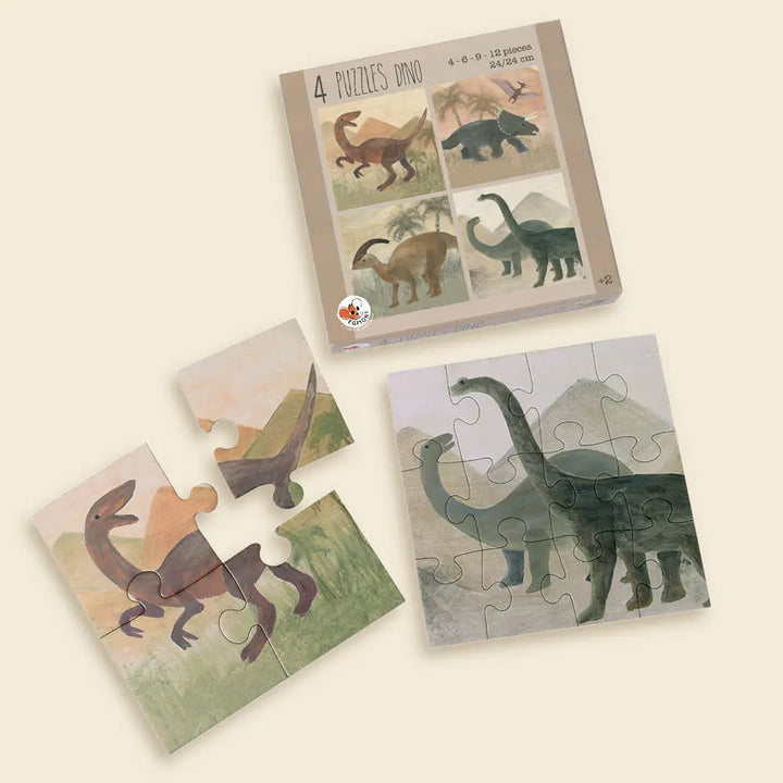4 PUZZELS DINOSAUR