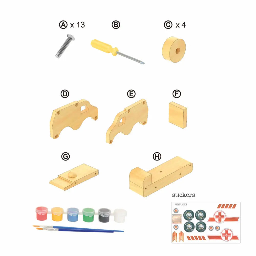 DIY WOODEN AMBULANCE