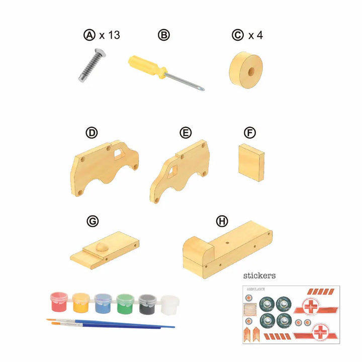 DIY WOODEN AMBULANCE