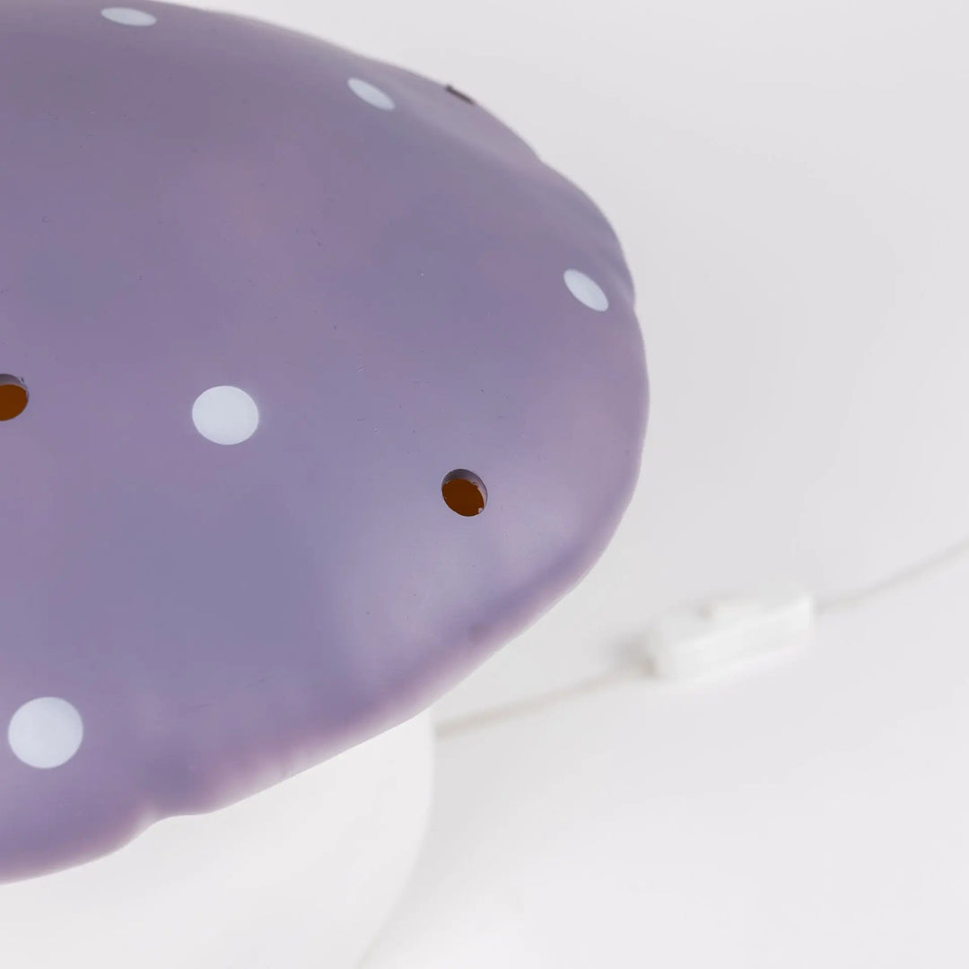 LAMP LARGE MUSHROOM LAVENDER