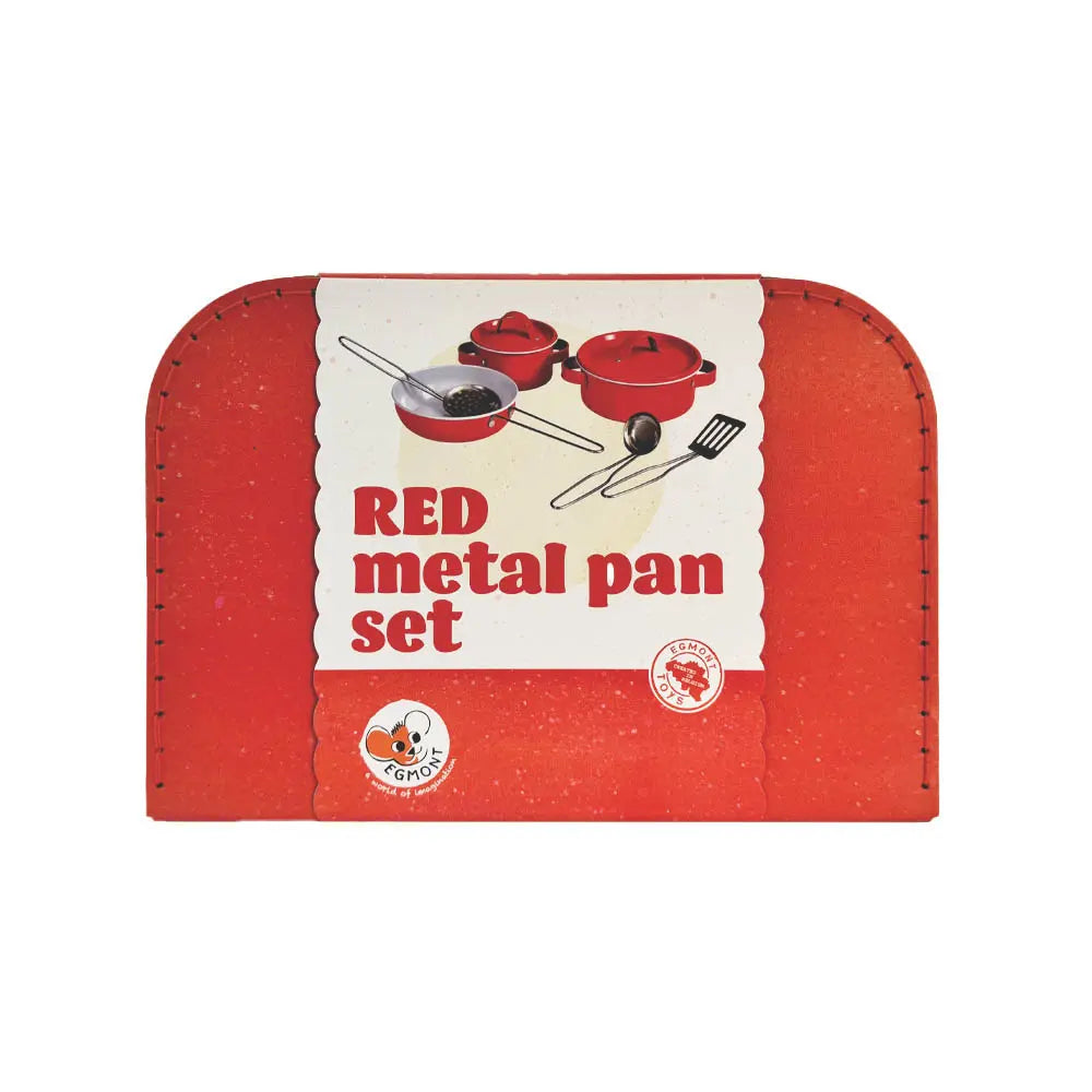 RED METAL PAN SET IN A CASE