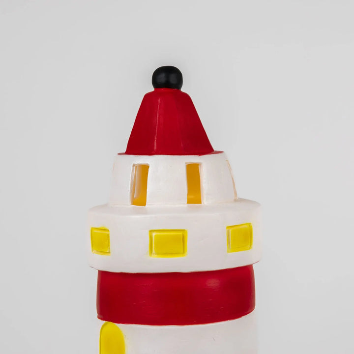 LAMP LIGHTHOUSE RED 35 CM
