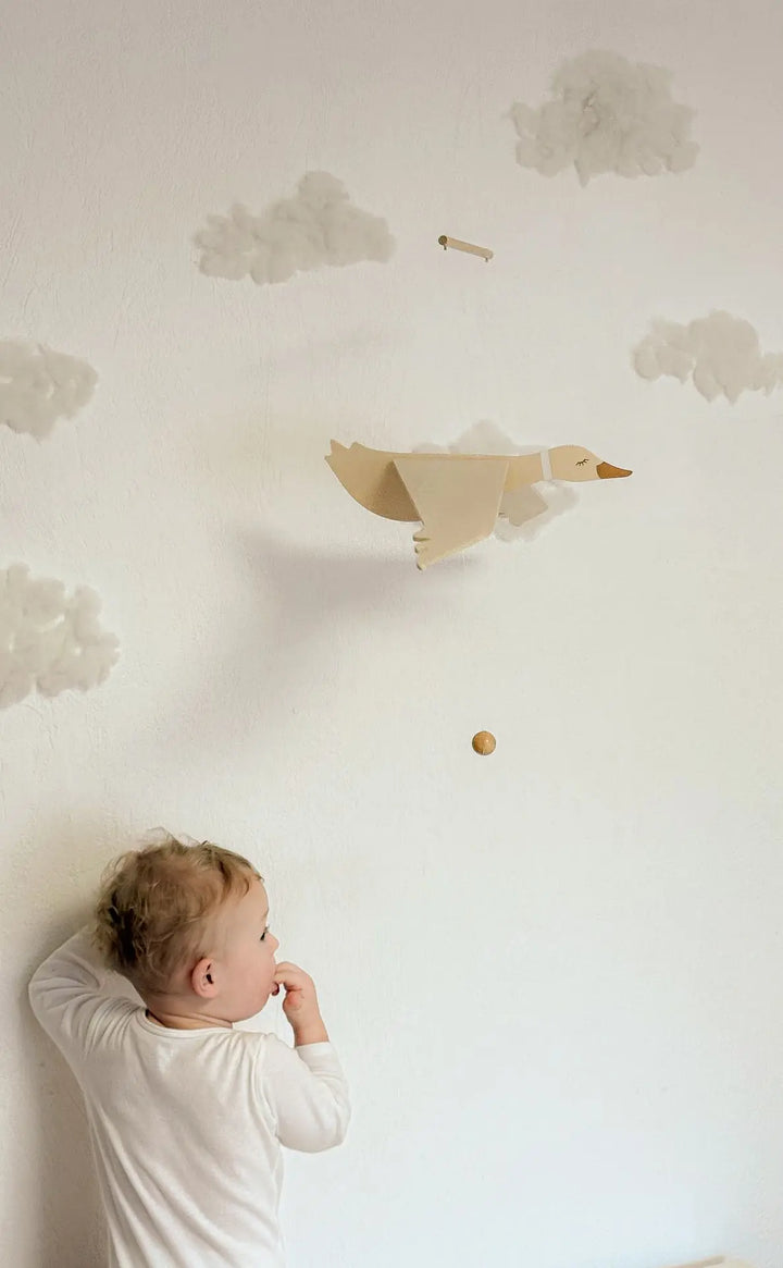 WOODEN FLYING GOOSE