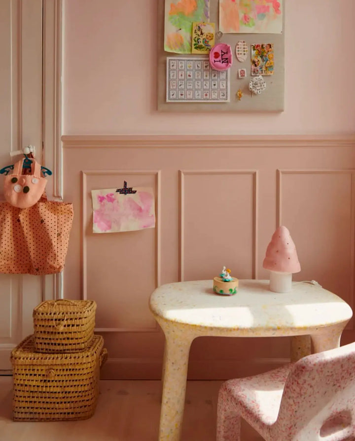 LAMP SMALL MUSHROOM  VINTAGE PINK