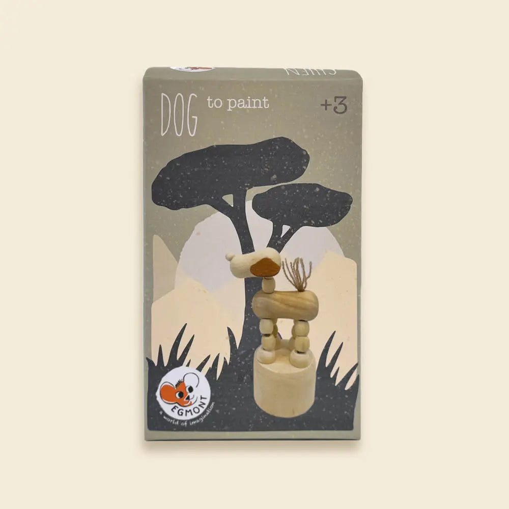 WOODEN DOG PUSH-UP TO PAINT