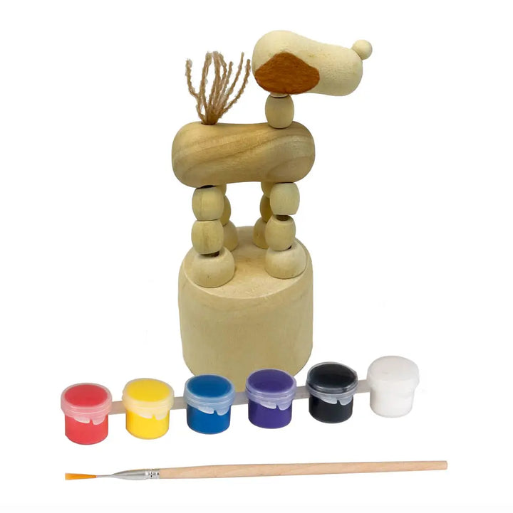 WOODEN DOG PUSH-UP TO PAINT