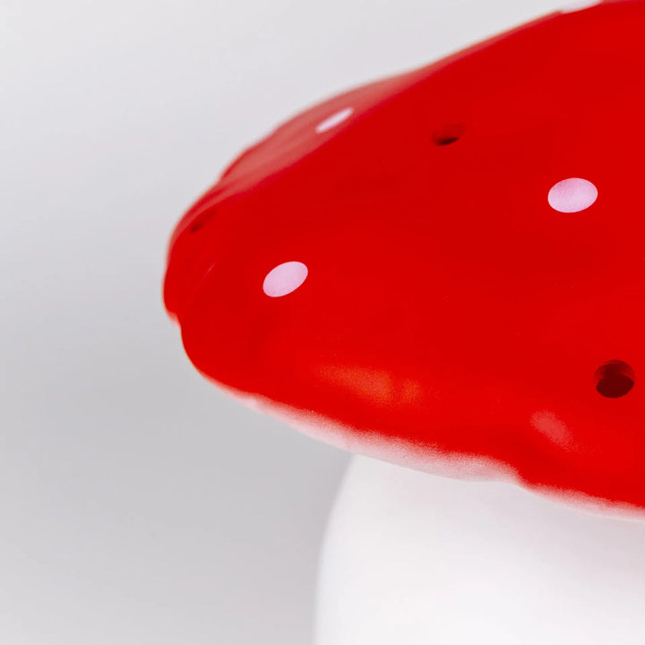 LAMP LARGE MUSHROOM RED