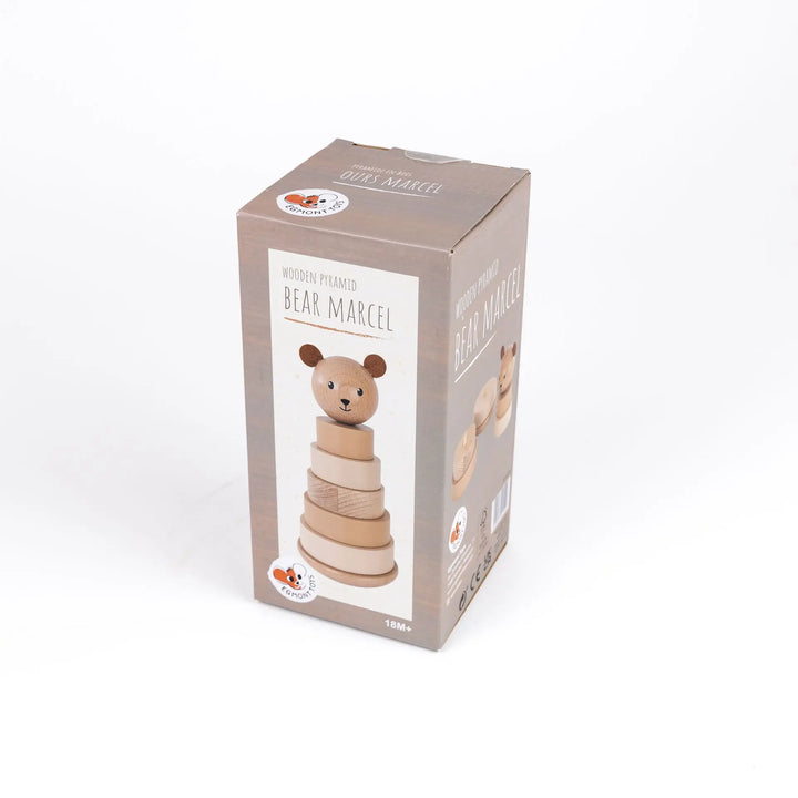 WOODEN PYRAMID BEAR MARCEL
