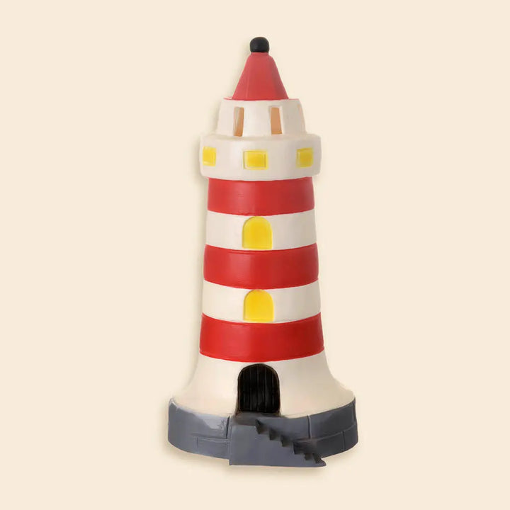 LAMP LIGHTHOUSE RED 35 CM