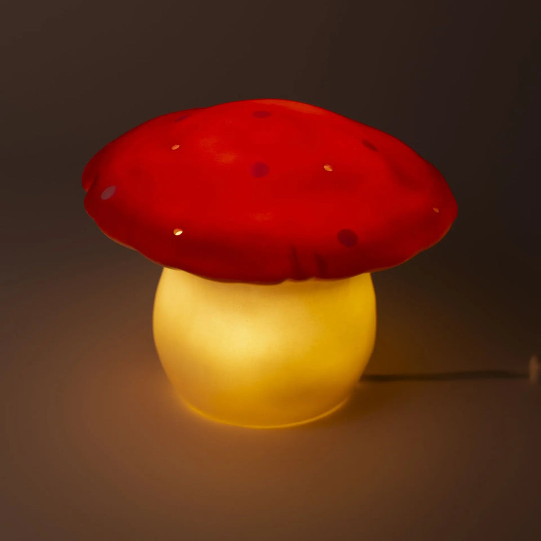 LAMP MUSHROOM MEDIUM RED