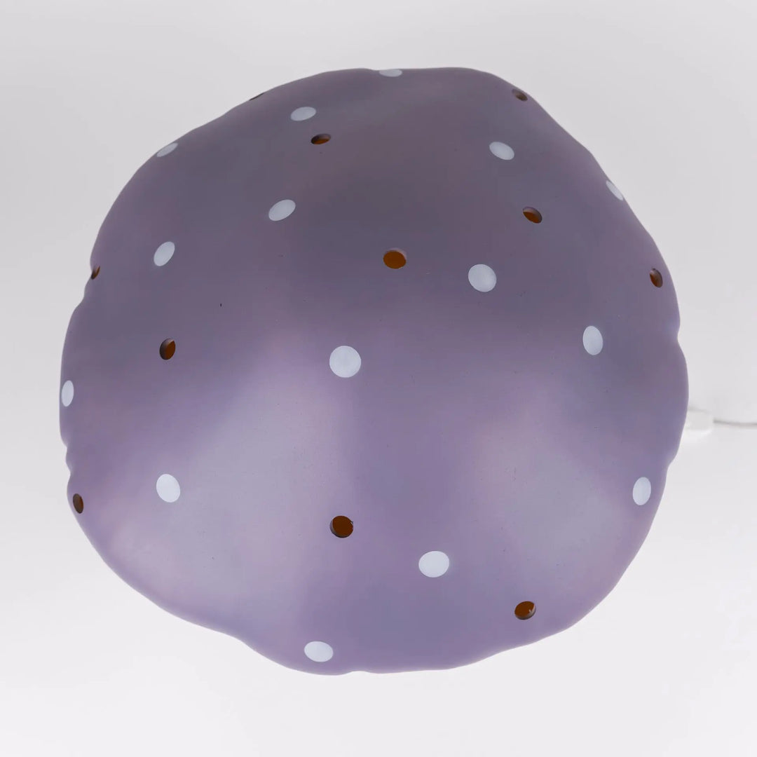 LAMP LARGE MUSHROOM LAVENDER