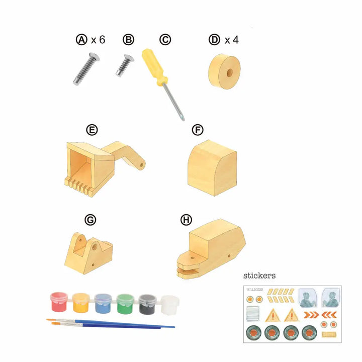 DIY WOODEN BULLDOZER