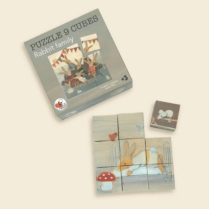 PUZZLE CUBES RABBIT FAMIL
