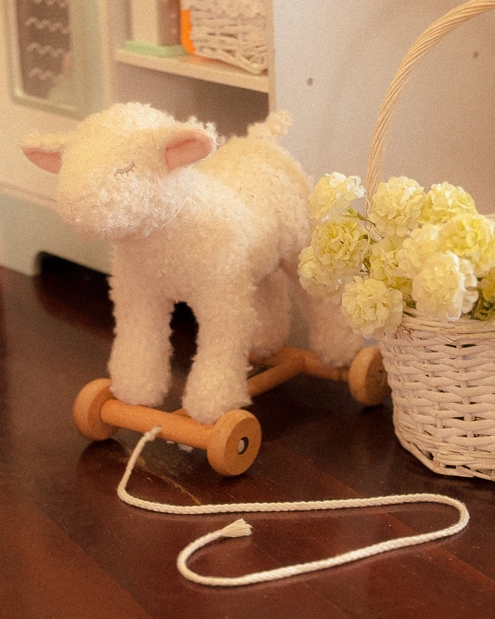 Marie the pull-along lamb