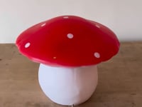 LAMP MUSHROOM MEDIUM VINTAGE PINK