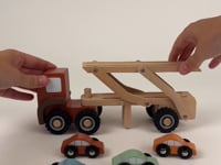 WOODEN CAR TRANSPORT TRUCK