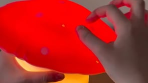 LAMP LARGE MUSHROOM LILA