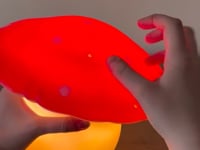 LAMP LARGE MUSHROOM RED